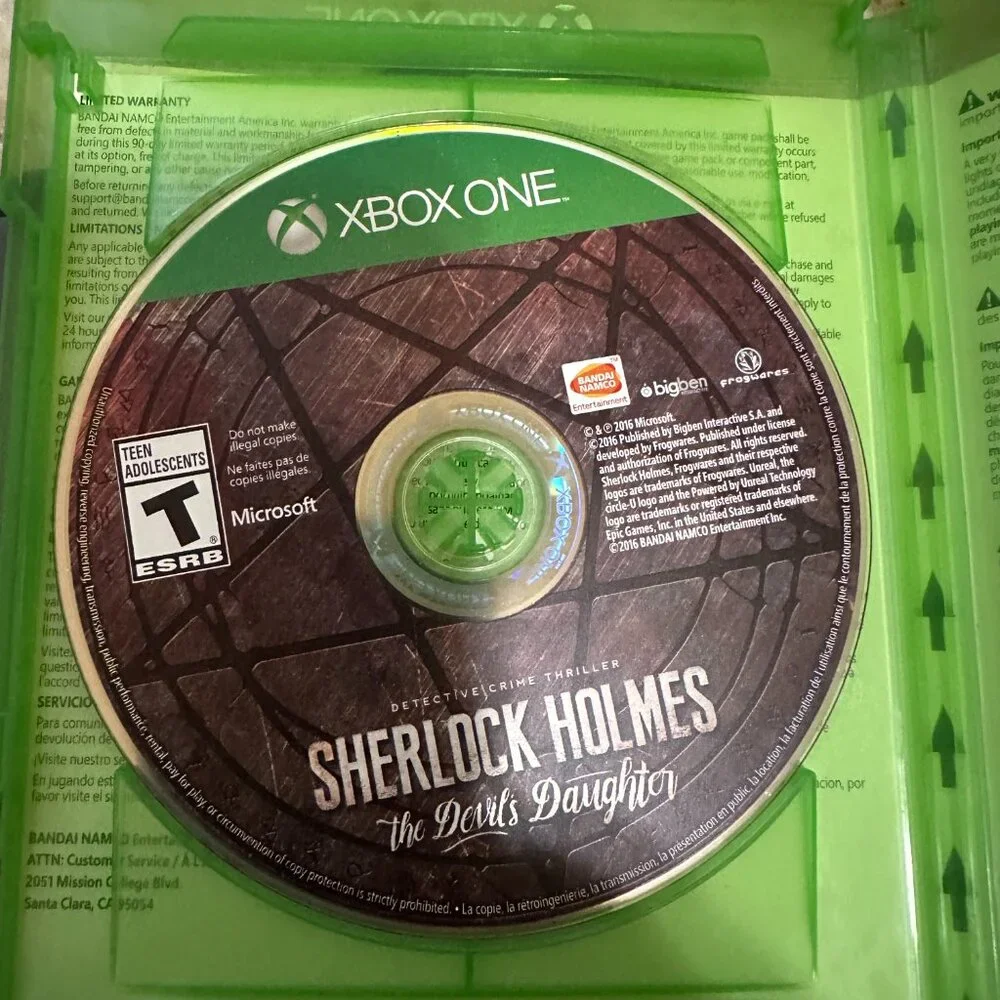 Sherlock Holmes The Devil's Daughter Microsoft Xbox One No Manual